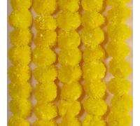 Lot de 5 guirlandes de soucis de 1,4 m pour Halloween Diwali Pooja décoration de cheminée de Mariage Guirlande de Fleurs artificielles Fleurs de Noël décoration de Festival d'automne - Jaune