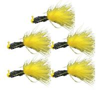 Lot de 5 hameçons à tête plombée en métal avec design barbelé pour une capture efficace à travers les rivières, lacs, océans et plages avec plusieurs variations de poids (5 pièces)