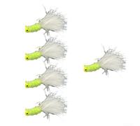 Lot de 5 hameçons à tête plombée en métal de 1,5 à 3,5 g, polyvalents, pour crappies et petites bouches, eau douce et salée, divers scénarios de pêche (5 pièces C)