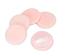 Lot de 5 houppettes à Poudre Douces, lavables et faciles à Utiliser. Disponibles en Trois Couleurs pour Le Maquillage du Visage. (Rose)