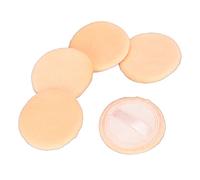 Lot de 5 houppettes à Poudre Douces, lavables et faciles à Utiliser. Disponibles en Trois Couleurs pour Le Maquillage du Visage. (Orange)
