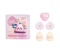 Lot de 5 houppettes à poudre en éponge douce pour femmes et filles, application précise de maquillage avec sangle