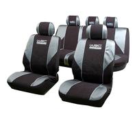 Lot de 5 housses avant arrière 2/3 1/3 et appuie tête - WRC - universelles - Fixation simple -Compatible Airbag