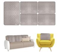 Lot de 5 housses d'appui-tête de canapé en polyester doux et inclinable - Résistantes à l'usure - Anti-décoloration - Protection de meubles pour fauteuil inclinable