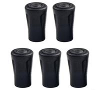 Lot de 5 housses de bottes de bâtons de trekking, pointe en plastique avec fond absorbant les chocs et insert en métal, conçues pour protéger les pointes des bâtons et augmenter la friction (longue)