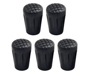 Lot de 5 housses de bottes de bâtons de trekking, pointe en plastique avec fond absorbant les chocs et insert en métal, conçues pour protéger les pointes des bâtons et augmenter la friction (court)