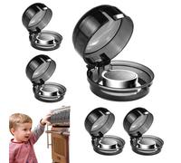 Lot de 5 housses de bouton de cuisinière à gaz, housses de boutons de sécurité pour boutons de four à gaz - Sécurité enfant - Sécurité bébé pour cuisine - Noir transparent