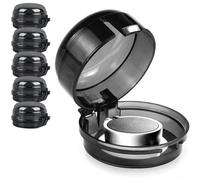 Lot de 5 housses de bouton de cuisinière à gaz pour sécurité - Résistantes à la chaleur et à l'huile - Compatibles avec la plupart des cuisinières et fours à gaz (6 x 6 x 4 cm) (noir)