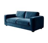 Lot de 5 housses de canapé Chesterfield en velours extensible avec coussin et repose-pieds, housses de meubles adaptées aux chiens, bleu