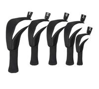 Lot de 5 housses de club de golf hybrides à long cou résistant à la poussière | Couvre-club hybride respirant avec étiquettes numérotées pour conducteurs de bois de parcours hybrides