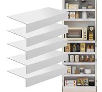 Lot de 5 housses de rack en PVC pour garde-manger, blanc prêt à l'emploi, pour salle de bain/cuisine - Revêtement d'étagère en PVC résistant aux rayures pour améliorer l'esthétique (66 x 41 x 5 cm)
