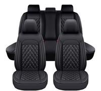 Lot de 5 housses de siège de voiture pour Fiat Bravo (2000-2014), housses de siège avant et arrière avec design de poche Côtés élastiques Installation facile, A Black