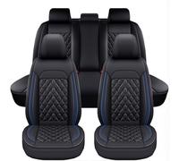 Lot de 5 housses de siège de voiture pour Fiat Bravo (2000-2014), housses de siège avant et arrière avec design de poche côtés élastiques installation facile, D noir bleu
