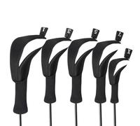 Lot de 5 housses de tête de club de golf en bois - Couvre-club de golf hybride à long cou - Anti-poussière - Housse de protection hybride respirante avec étiquette numérotée pour parcours