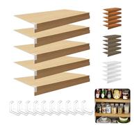 Lot de 5 housses d'étagère imperméables en fil de PVC pour cuisine, garde-manger, placard et bureau - Protection amovible facile à couper pour étagères de 104,1 cm de large x 40,6 cm de profondeur