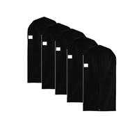 Lot de 5 housses respirantes pour vêtements format court (chemise,veste...) (noir)