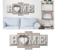 Lot de 5 impressions d'art mural moderne sans cadre pour décoration d'intérieur 100 cm x 50 cm Tissu en fibre Style contemporain