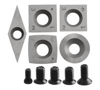 Lot de 5 inserts indexables en carbure pour tour à bois, 5 pièces avec 4 formes - Compatible avec les machines à bois CNC