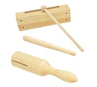 Lot de 5 instruments à blocs de bois, percussion Orff, blocs en bois et blocs à note unique, idéal pour l'éducation musicale et offrir, compact et portable, 7,9 x 1,6 x 1,6 pouces