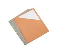 Lot de 5 intercalaires à 11 trous avec papier de recharge perforé à 3 trous pour classeurs, cahiers, intercalaires à 11 trous avec poche, papier de notes de réunion