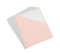 Lot de 5 intercalaires à 11 trous avec poche avant pour classeurs, cahiers, agendas, planificateurs, recharge de papier de notes de réunion