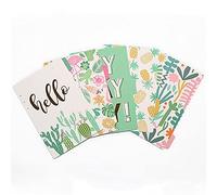 Lot de 5 intercalaires à spirales vintage à motif floral A5 A6 - Format A5 - Style tropical