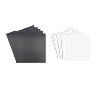 Lot de 5 intercalaires de l'alphabet pour disques vinyles de 2,2 cm - Organisation de collection de CD LP - Onglets d'index à récupération rapide (noir, 30,5 cm)