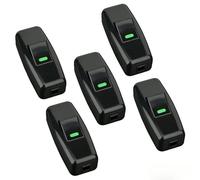 Lot de 5 interrupteurs 250 V 10 A - Interrupteur intermédiaire pour câbles d'alimentation à 2 fils - Interrupteur pour lampes de table