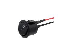 Lot de 5 interrupteurs à bascule 12 V 20 A 2 broches SPST, petit interrupteur à bascule KCD1, circuit de 20 cm, noir(Round Black,20pcs)