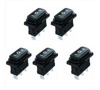 Lot de 5 interrupteurs à bascule 30 A 125 V 250 V AC à bascule SPDT 3 positions avec boîtier étanche et résistant à la poussière pour électronique (noir)