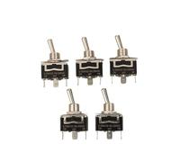 Lot de 5 interrupteurs à bascule avec gaine étanche, 15 A 250 V, 2 broches SPST ON/OFF, for voiture et bateau robustes(A2)