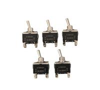 Lot de 5 interrupteurs à bascule avec gaine étanche, 15 A 250 V, 2 broches SPST ON/OFF, for voiture et bateau robustes(A3)