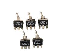 Lot de 5 interrupteurs à bascule avec gaine étanche, 15 A 250 V, 2 broches SPST ON/OFF, for voiture et bateau robustes(A4)