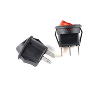 Lot de 5 interrupteurs à bascule KCD 15 mm KCD11, 2 broches, bouton E/S, interrupteurs d'alimentation, petite taille, ronds KCD-15(Black 2p)