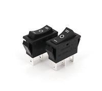 Lot de 5 interrupteurs à bascule noirs 32 x 14 mm à courant élevé 3 broches SPDT 3 voies 20 A/125 V CA (couleur : 5 pièces R-1-160) interrupteur industriel (Color : 5pcs R-1-160)