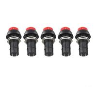 Lot de 5 interrupteurs à bouton-poussoir autobloquants 12 V Couleur | Mécanisme autobloquant, 12 V CC, lot de couleur aléatoire, taille compacte de 6 x 6 mm, idéal pour les circuits