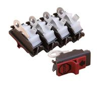 Lot de 5 interrupteurs d'arrêt marche/arrêt pour tronçonneuse à essence 2 temps, pièce de rechange en plastique et métal, compatible avec les modèles 136 137 141 142
