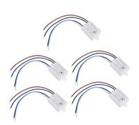 Lot de 5 interrupteurs de commande du son et de l'éclairage |Capteur haute sensibilité 220 V pour plafonnier LED/downlight/luminaire de panneau |Arrêt différé de 45 secondes,