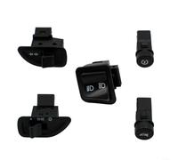 Lot de 5 interrupteurs de guidon de moto pour scooter Piaggio, clignotants, commande de phare, plastique ABS, métal noir