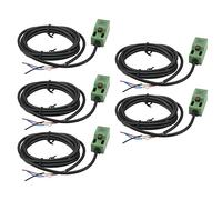 Lot de 5 interrupteurs de proximité inductifs NPN normalement ouverts, capteur d'approche haute fréquence 10-30 V CC avec niveau de protection IP65 et construction ABS pour