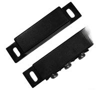 Lot de 5 interrupteurs magnétiques noirs - Capteur filaire de porte et fenêtre pour systèmes d'alarme anti-effraction pour détecteur d'entrée à montage en surface 5,5 cm (noir)