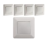 Lot de 5 interrupteurs Va & Vient 10A Blanc - Artezo