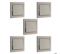 Lot de 5 interrupteurs va et vient Inox brossé Art'Flat - Zenitech