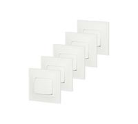 Lot de 5 interrupteurs va-et-vient Neptune, blanc, LEGRAND Blanc G
