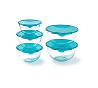 Pyrex Jattes Lot de 5 avec couvercle 1×0,5L + 2×1L + 2×2L