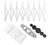 Lot de 5 jauges de couture extensibles, séparateur de pièce outil de mesure, entretoise avec guide de bouton pour la couture, règle égale réglable, boutons de couture DIY, travail du bois équidistant