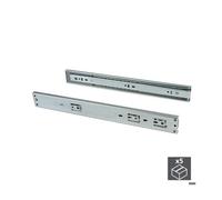 Lot de 5 jeux de glissières de tiroirs - EMUCA - Coulissement complet - Fermeture souple