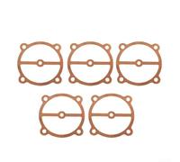 Lot de 5 joints de plaque de soupape en cuivre pour compresseur d'air de type 65, base de culasse, 5 trous, sans huile, pièces de réparation de machines en métal, accessoires d'outils d'atelier (65