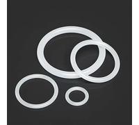 Lot de 5 joints d'étanchéité en silicone blanc 5 mm - Joint torique flexible for quincaillerie, rénovation de l'habitat et joints de réfrigérateur(OD 28mm)