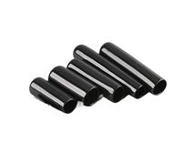 Lot de 5 joints en caoutchouc - Gaine filetée - Manchon en silicone - Embouts de câble - Bouchon extérieur - Bouchon anti-poussière - Tuyau en silicone PVC (noir, 5,0 mm)